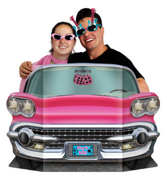 Rock and Roll Theme - Photo Prop Pink Cadillac