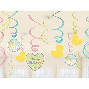 Baby Shower Theme - Ceiling Whirls