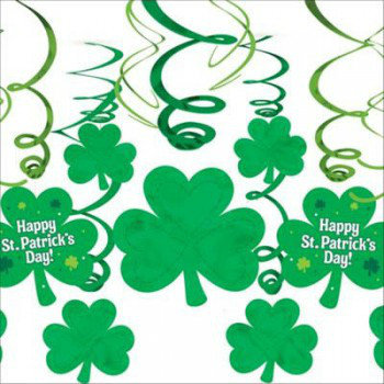 St Patricks Day Theme - Shamrock Swirls
