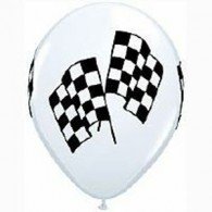Racing Theme - Latex Balloons Checkered Flag