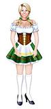Oktoberfest Theme -   Fraulein Jointed Cut out