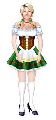 Oktoberfest Theme -   Fraulein Jointed Cut out