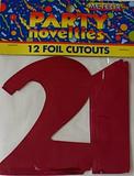 Age 21 - Foil Cut outs Red