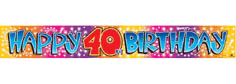 Age 40 - Birthday Banner