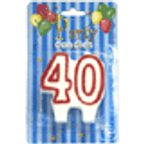 Age 40 - Candle 40 Red