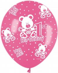 All Over Prints Balloon - 1st Birthday Girl