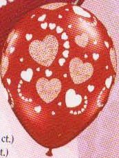 All Over Prints Balloon - Etched Hearts