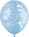 All Over Prints Balloon - Happy Christening Blue