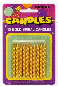 Candle - Spiral Gold