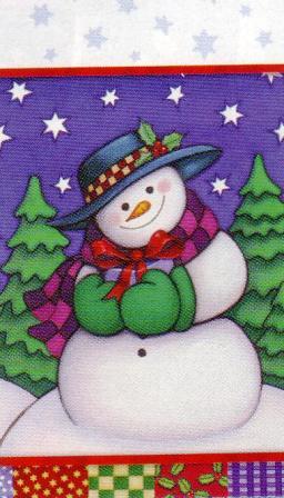 Christmas Theme Winter Snowman - Tablecover