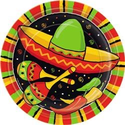 Mexican Fiesta Theme - 7 inch Plates