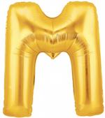 Foil Megaloon Balloon - Letters Gold 100cm