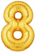 Foil Megaloon Balloon - Numbers Gold 100cm