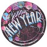 New Years Theme Cheer Pattern - 7 inch Plates