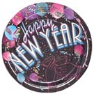 New Years Theme Cheer Pattern - 7 inch Plates
