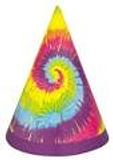 Seventies Theme Tye Dye Swirl - hats
