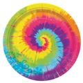 Seventies Theme Tye Dye Swirl - 7 inch Plates
