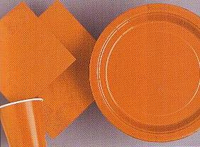 Solid Orange Theme - Beverage Napkins