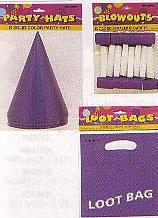 Solid Purple Theme - Party Hats