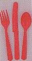 Solid Red Theme - Assorted Cutlery