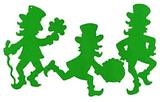 St Patricks Day Theme - Leprechaun Silhouette 3