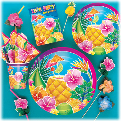 Tropical Luau Theme -  Invitations