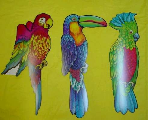 Tropical Luau Theme - 3 Birds Cut out