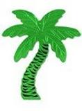 Tropical Luau Theme - Palm Tree Foil