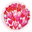 Valentines Day Theme Hearts Pattern - 7 inch Plates