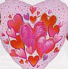 Valentines Day Theme Hearts Pattern - Foil Balloon