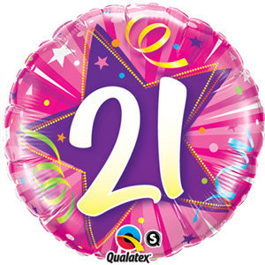 Pink 21st Birthday - Foil Balloon